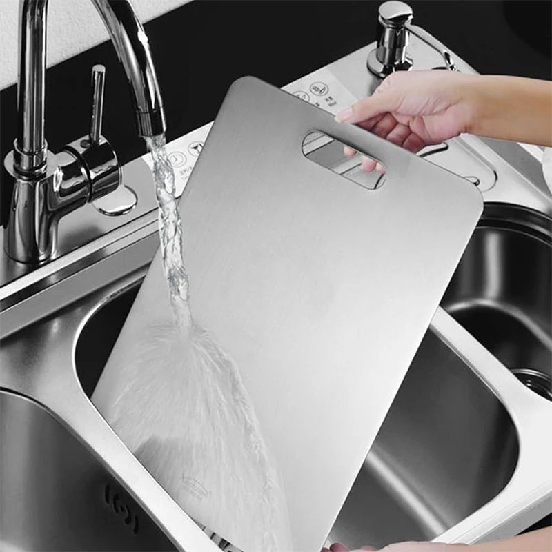 Lasting Durable Titanium Cutting Board 100% Pure Titanium Kitchen Cutting Board Double-sided Medical Grade Pad