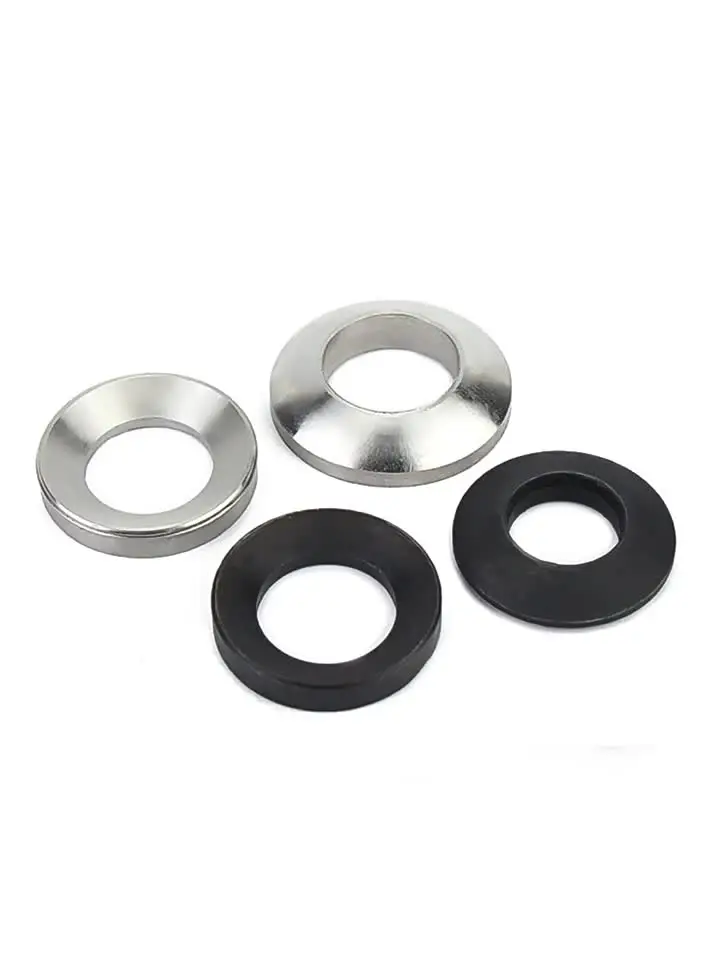 thumbnail image 2 of Conical Spherical Washers - M6 M8 M10 Sizes, Stainless Steel Concave Convex Gaskets (10pcs) 2 of 6