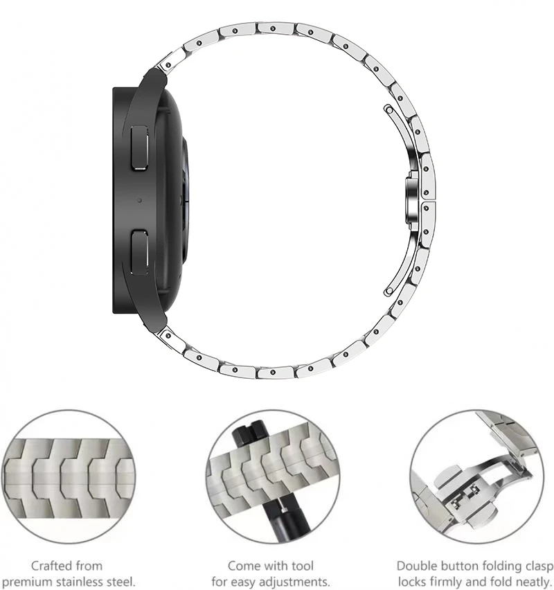 Stylish Stainless Steel Metal Watch Strap - Premium Band Accessory