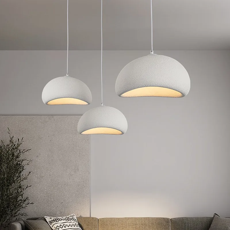 

Japanese Wabi Sabi Ceiling Chandelier Living Dining Room Bar Pendant Lamp High Density Polystyrene LED E27 Hanging Light Fixture