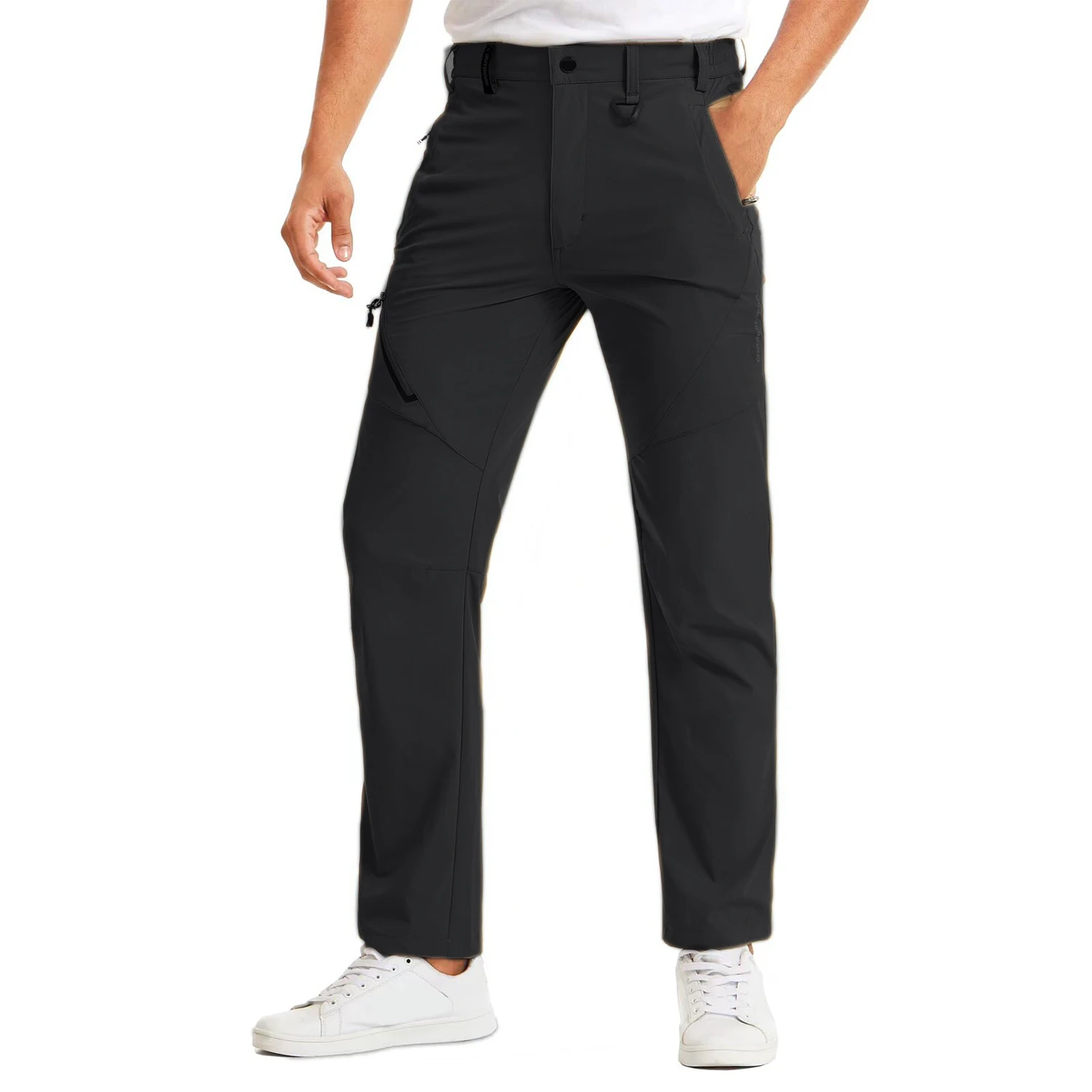 EKLENTSON Herren-Wanderhose, schnell trocknend, wasserdicht, leicht, Reißverschlusstaschen, Ripstop, lässige Outdoor-Angel-Reisehose – Detail 17