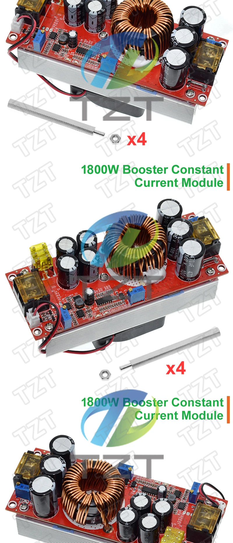 TZT 1800 W 40 A DC-DC-Aufwärtswandler, Step-Up-Stromversorgungsmodul 10–60 V auf 12–90 V, einstellbares Spannungs-Ladegerät – Detail 6