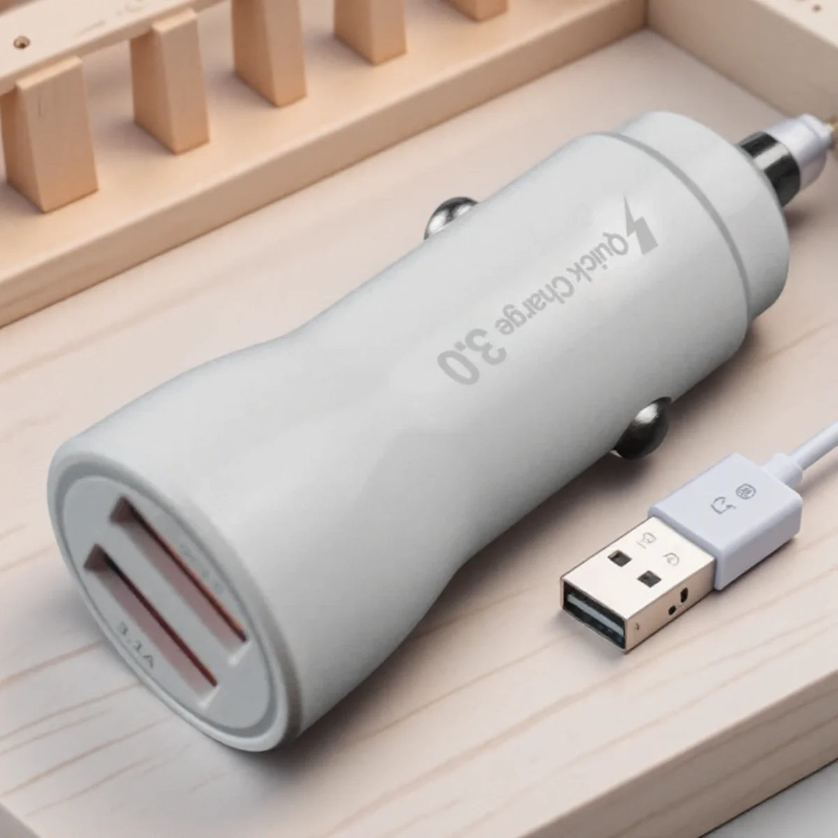High-Speed Dual USB Vehicle Charger with Smart IC 3.1A Technology