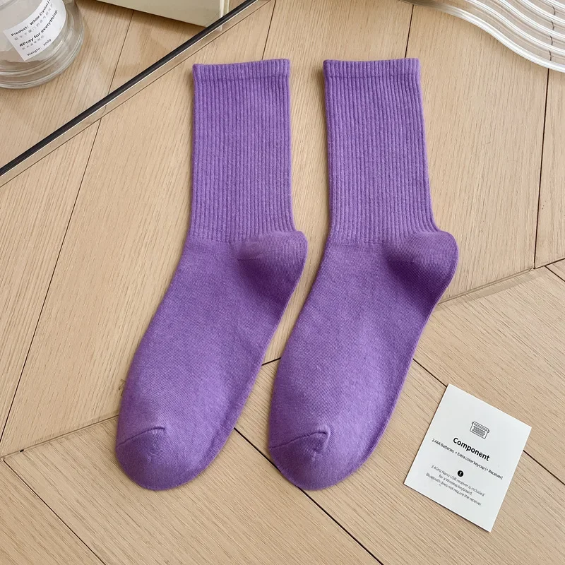 33 Colors Designer Socks Women Solid Color Black White Pink Breathable Soft Cotton Sports Socks Fashion Girls Stockings Hosiery cotton socks,women socks