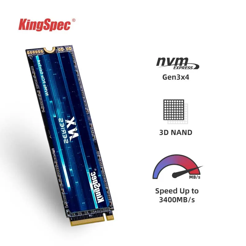 KingSpec SSD NVMe M2 1TB 2TB 512GB 256GB M.2 PCIe NVMe 2280 Internal Solid  State Drive 3000MB/s for Motherboard X99 B450 B550m