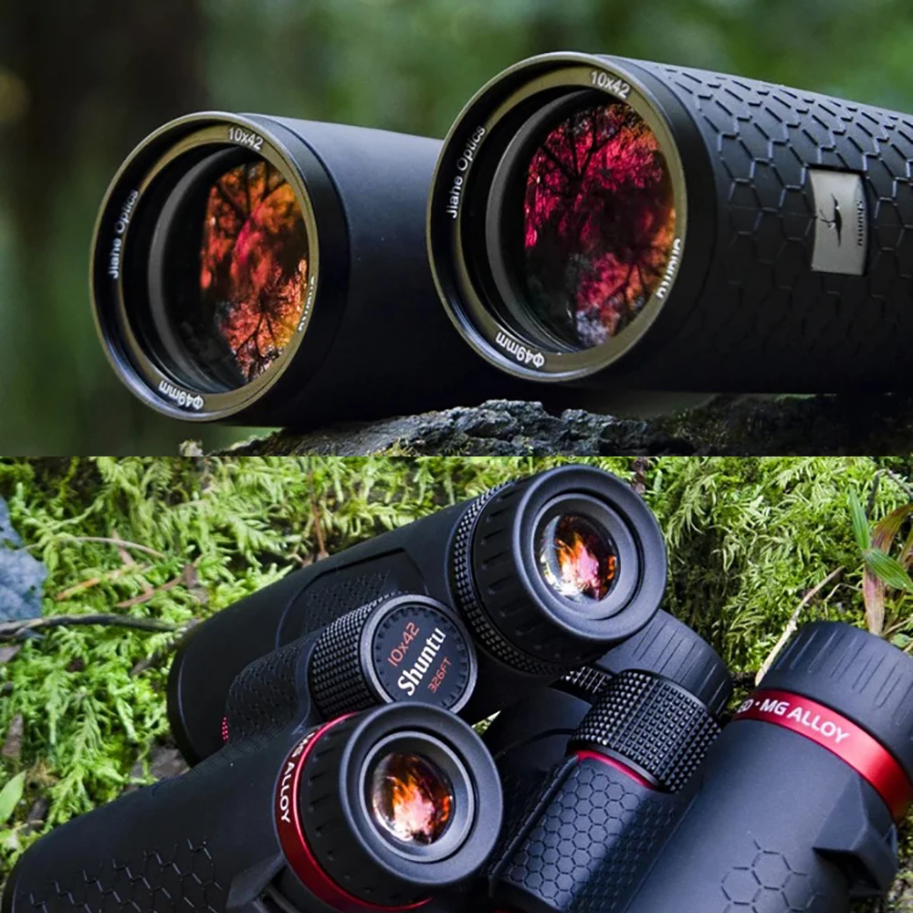 Shuntu ED Glass 8x42/10x42 Binoculars Professional SMC IPX7 Waterproof With Clear Low Light Vision Telescope for Bird Watching