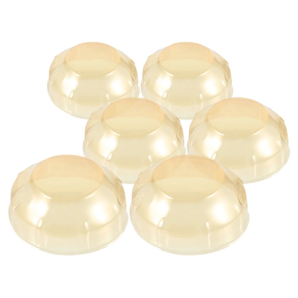 6 Pcs Smoke Cover Plate Protective Smoking Alarm Fire Safety Beige Flexible Dust