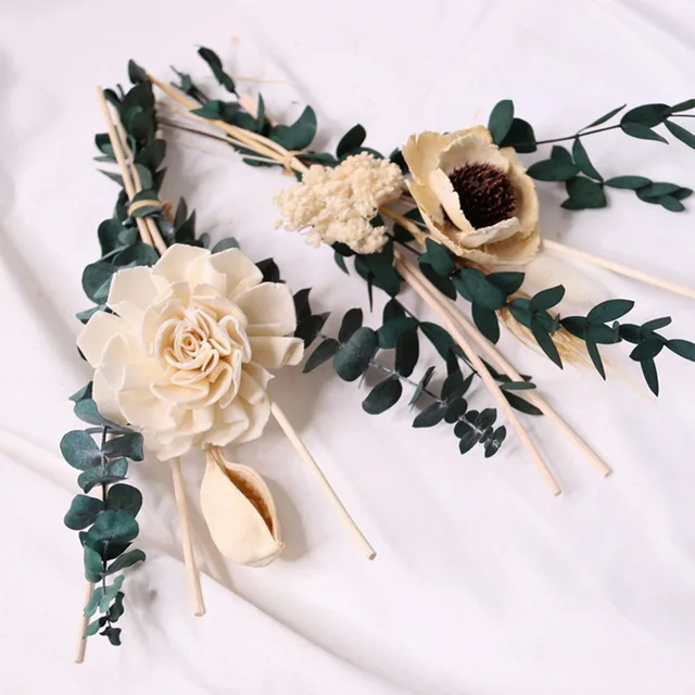 1 Beállított Szárított Virág Rattan Botok Tűz Nélküli Illatok Nád Diffúzor Bot Diy Díszek Otthoni Dekoráció