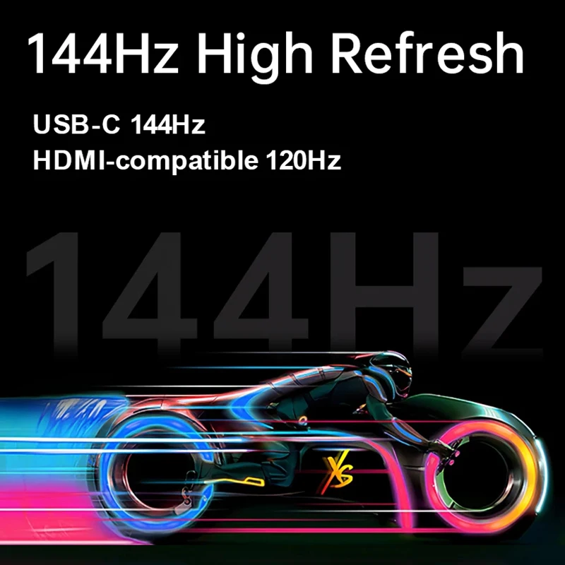 16인치 2.5K 144Hz 미니LED 휴대용 모니터 2560*1600P 1000Nit 100%sRGB HDR1000 스크린 게이밍 디스플레이 (PC, Xbox, PS4/5, Switch 호환)