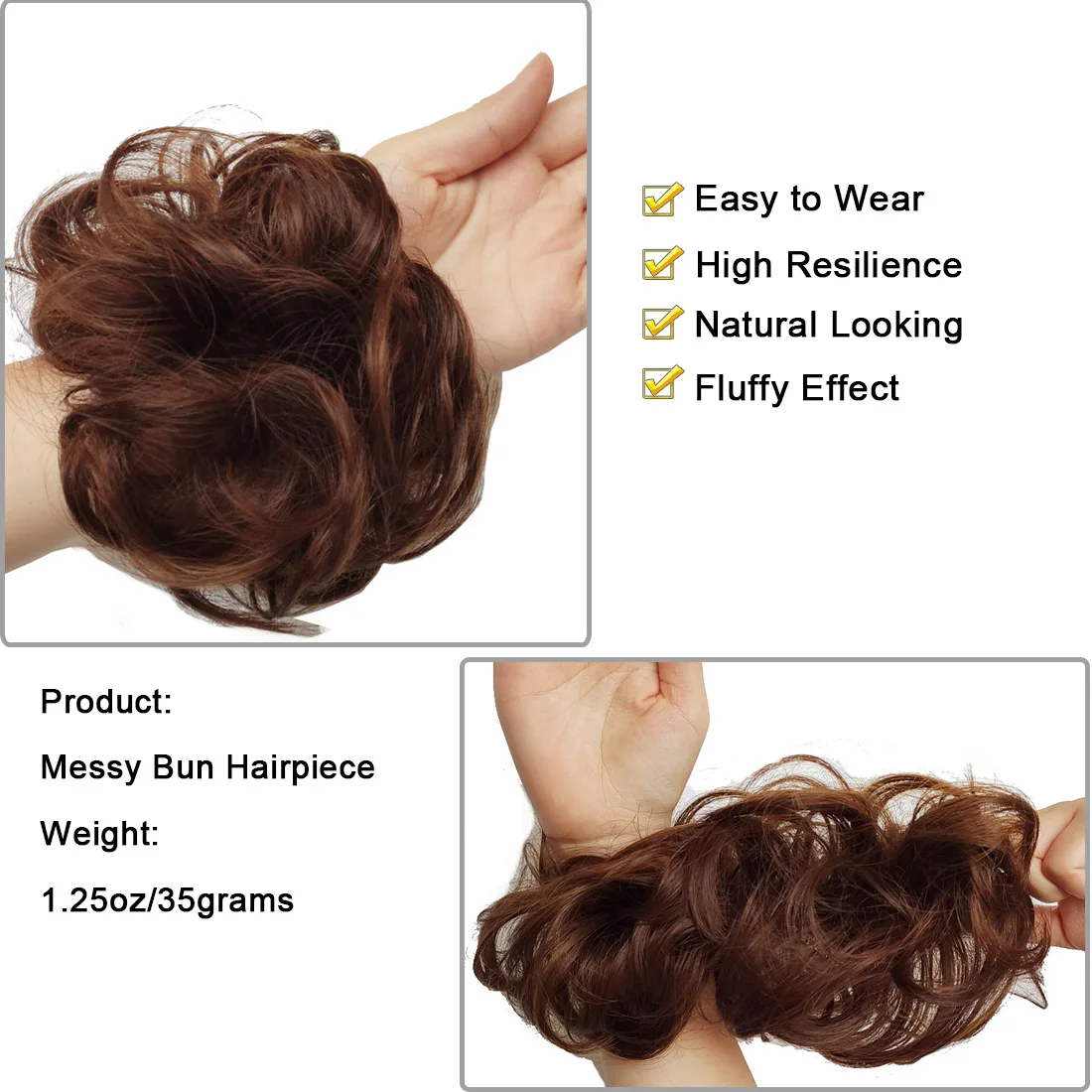 Zolin 합성 곱슬 지저분한 롤빵 머리 Scrunchie Chignon 도넛 탄성 로프 고무 밴드 헤어 롤빵 패드 Updos Hairpiece
