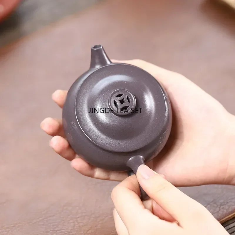 130ml Creative Yixing Purple Clay Pot Handmade Beauty Infusion Pot Authentic Chinese Purple Clay Tea Set