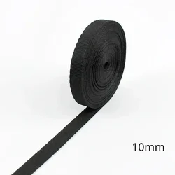 Durable Black Nylon Webbing Tape for DIY Crafts and Accessories (10mm)