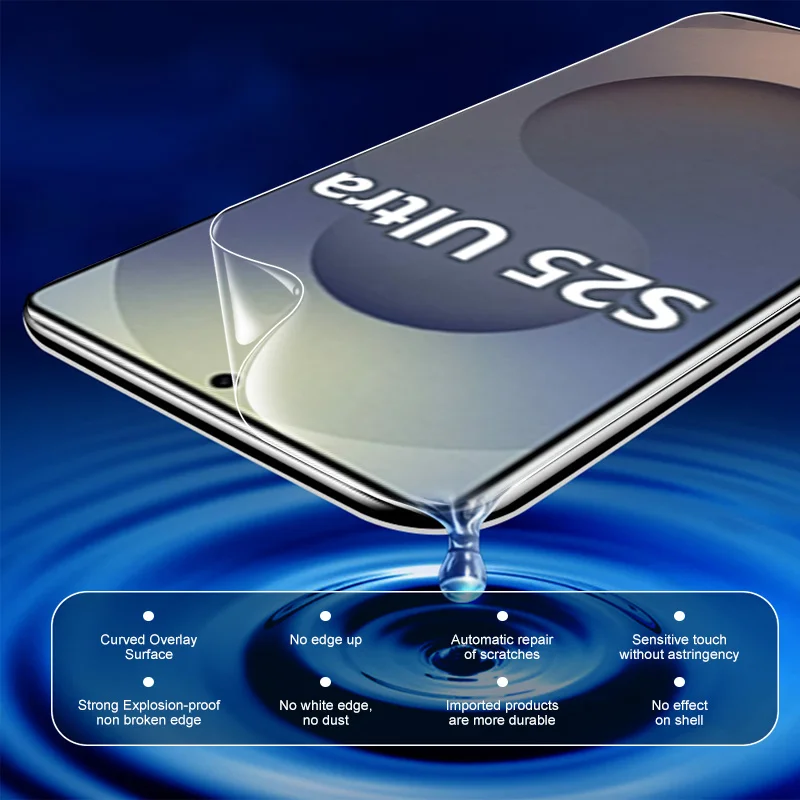 3-Pack Hydrogel Soft Protective Screen Film Set for Samsung Galaxy S25 Ultra