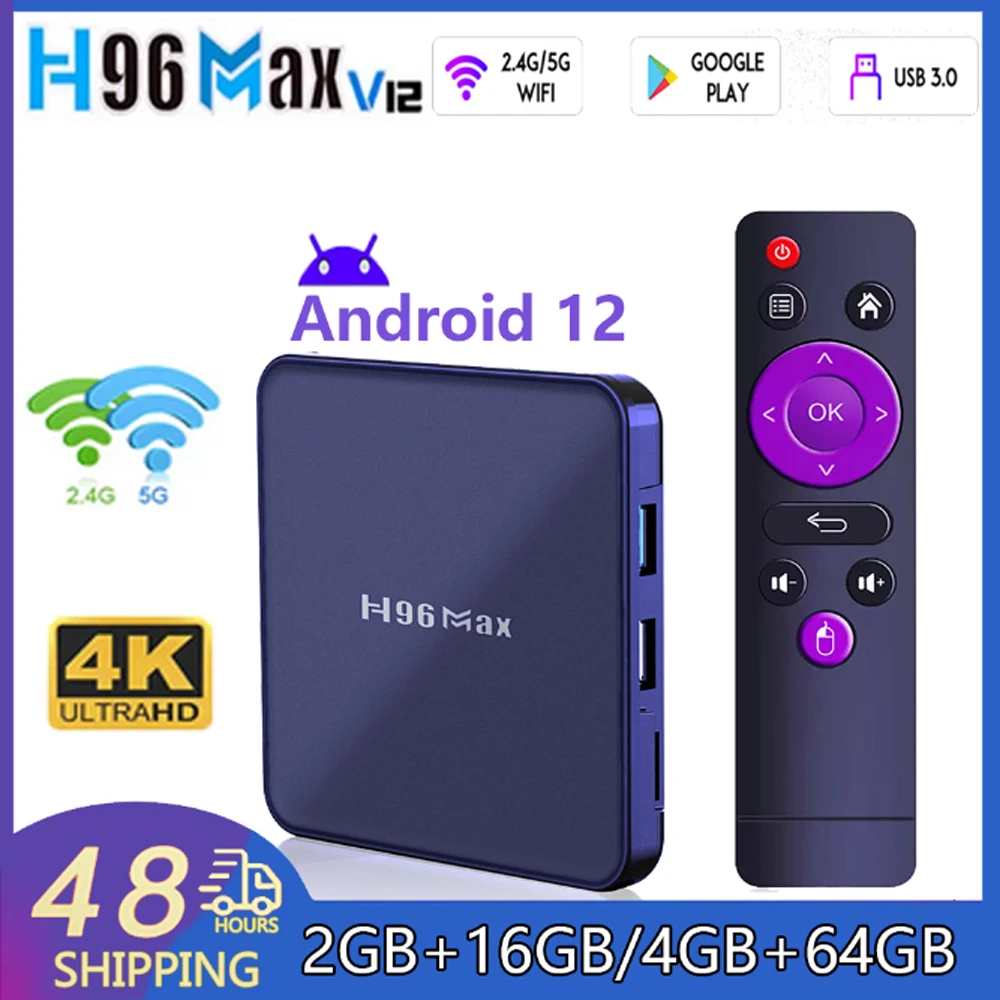 

Приставка Смарт-ТВ H96 MAX V12 на Android, RK3318, Android 2,4, ГГц и фото, Двойной Wi-Fi, BT4.0, 4K HD выход, приставка смарт-ТВ, медиаплеер LAN