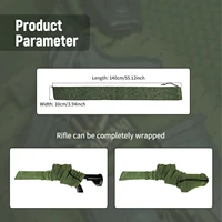 5pcs Silicone Treated Gun Socks 55 × 3.9 in Knit Gun Socks Flexible Design Hunting and Shooting Holder Socks for Rifles 2