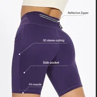 (S-XL)Men Women Quick Dry Marathon Running Shorts with Waist Pack Compression Gym Tights Yoga Fitness Sport Short Pants - Image 6