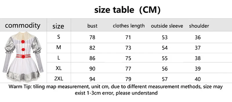 Gothic Lolita Horror Dress Cosplay Costume for Women