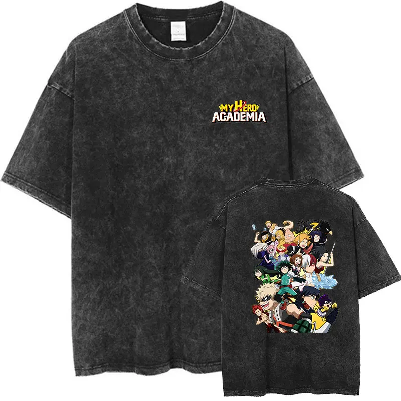 

Футболка женская Винтажная с принтом «Моя геройская Академия»