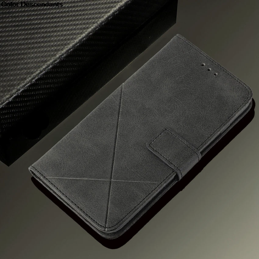 Leather Wallet Flip Phone Case with Card Slot and Book Cover Design