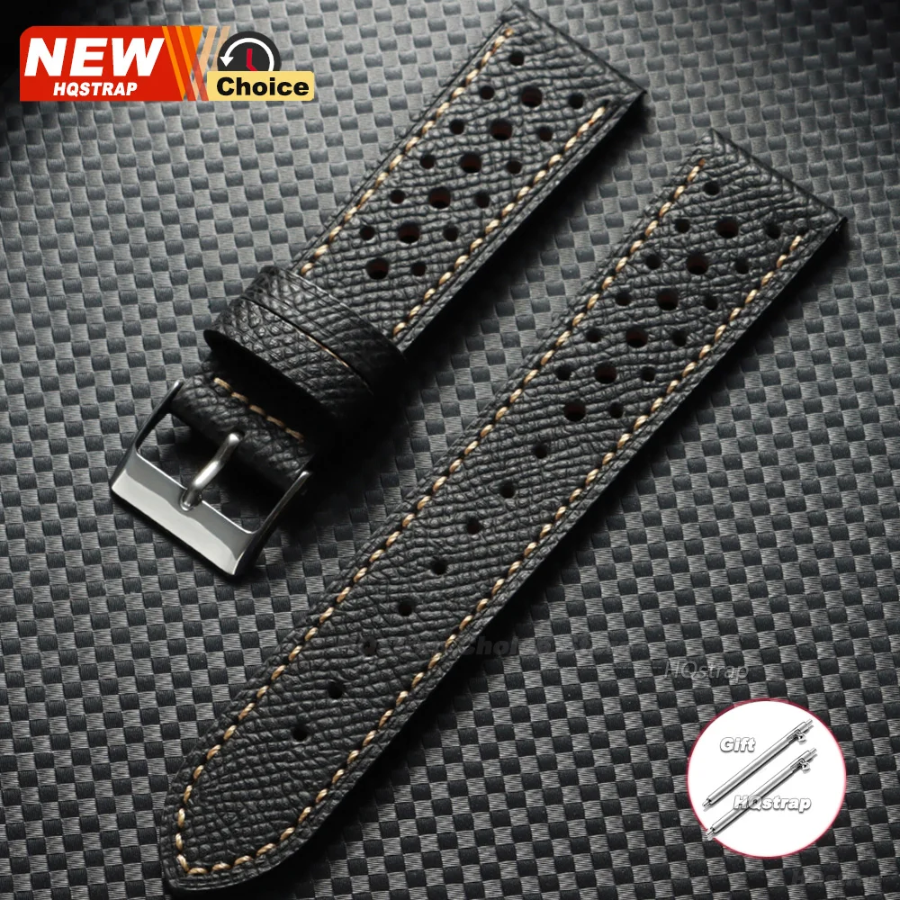 Vintage Leather Perforated Breathable Smartwatch Strap Wristband