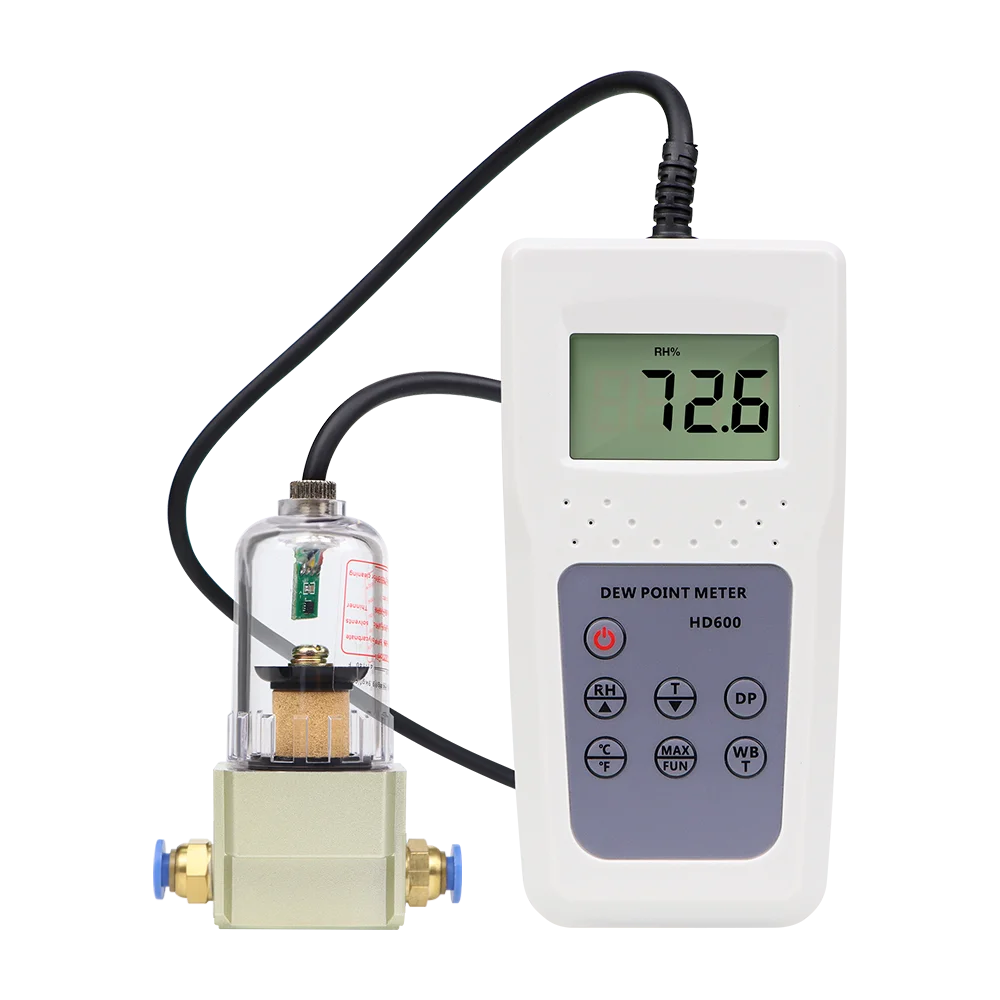 מד טמפרטורת נקודת הטמפרטורה HD600 בשימוש במפעלים במשרדים צמחים מד לחות 10~95% RH