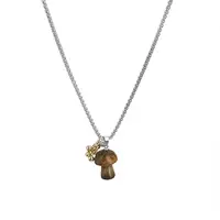 Spotted Tiger Eye Stone Mushroom Pendant Long Versatile Clavicle Chain Necklace for Women's Niche Exquisite Accessories - Image 6