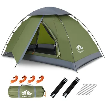 Night Cat Upgraded Backpacking Tents 1 2 Persons Easy Clip Setup Camping Tent Adults Scouts Heavy Rainproof Compact Lightweight 1