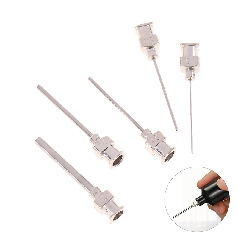 5Pcs Gauge Blunt Stainless Dispensing Syringe Needle Tip 12/16/18/20/25/38G