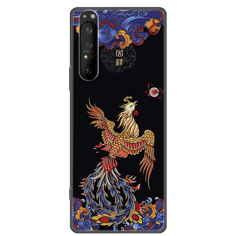 Vintage 3D Textured Silicone Phone Case with Embossed Design