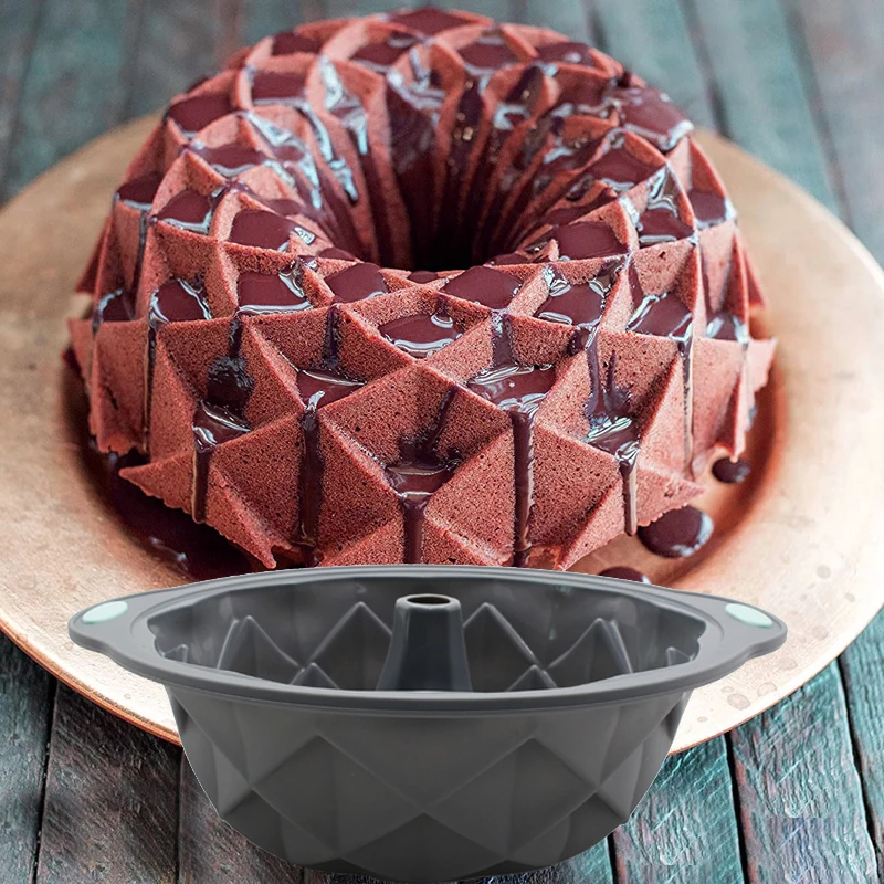 Meibum Swirl Diamond Design Silicone Bundt Cake Molds Pound Cake Baking  Tools Loaf Pan Toast Bread Moulds Kitchen Bakeware - AliExpress