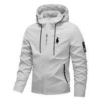 Veste coupe-vent à capuche à manches longues pour homme, style printemps-automne, tendance, décontractée, sportive, pour l'extérieur 4