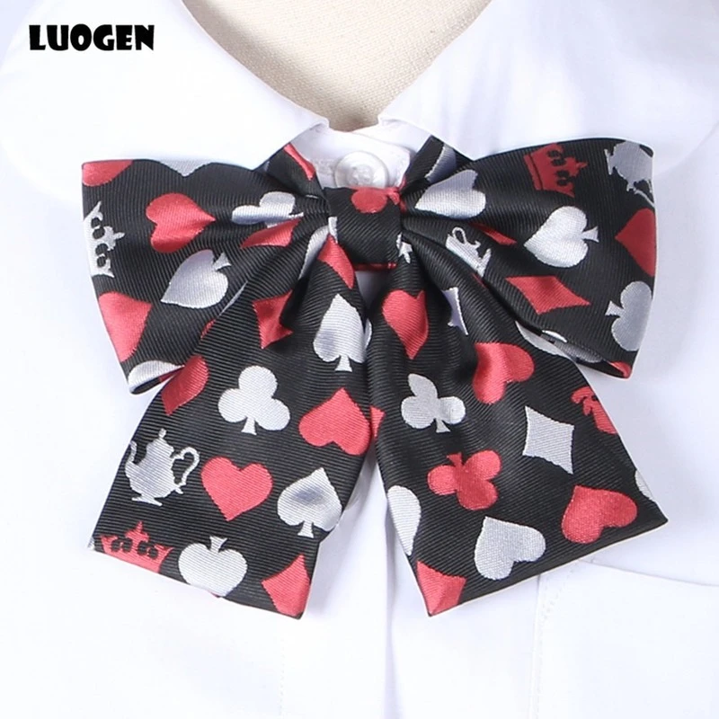 アリスポーカーフェイス日本人女子高生制服ネクタイ弓ネクタイかわいい女性gravata Borboletaブランドヴィンテージネクタイ蝶ネクタイ Butterfly Cravat Brand Necktienecktie Brands Aliexpress