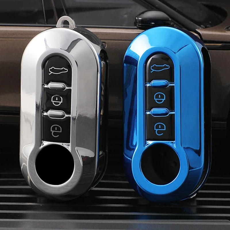 3-Button TPU Car Flip Key Case Cover - Premium Auto Shell Fob Accessory