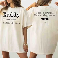 Xaddy Xaden Riorson t Shirt women Fourth Wing graphic t-Shirts Fantasy Bookish Dragon Riders tshirt cotton vintage short sleeve 1