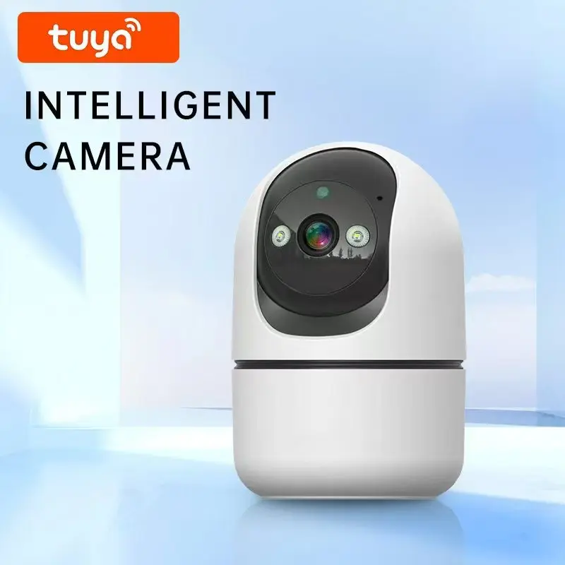 Caméra de surveillance intérieure sans fil Tuya 5G WiFi IP 5MP avec suivi automatique, vision nocturne infrarouge et zoom 6x, pour bébé._voghion.com