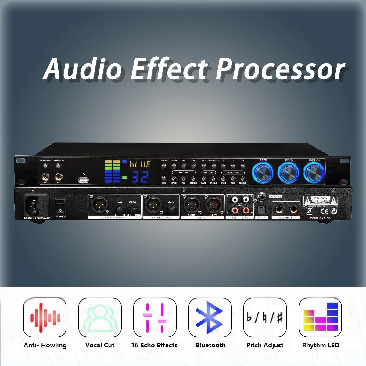 KX280digitalaudiovoiceprocessorreverbsoundsuppressor