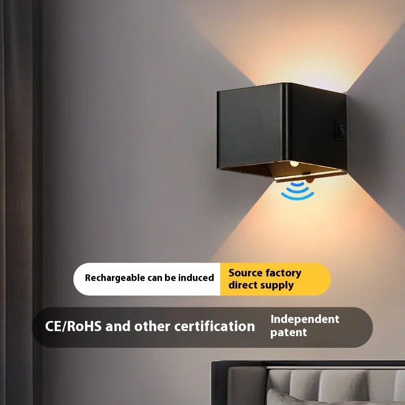 LED Wall Lamp Modern Outdoor Indoor USB Charge Sensing Up Down Wall Mount Lights Living Room Hallway Bedroom Art GallerDecor