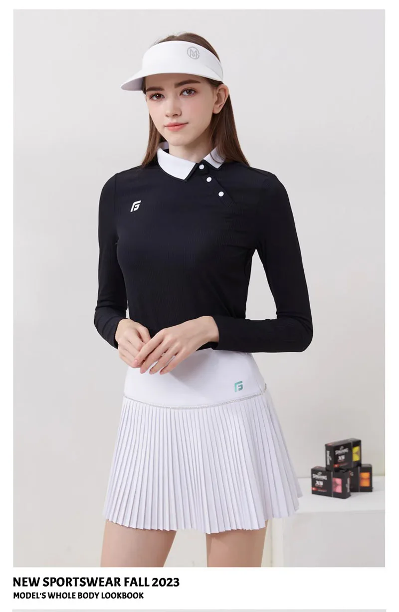 sping Autumn golf wear Golf Women's Skirt Casual Quick Dry, Breathable Elastic Pleated Pant Skirt ladies golf shirt long sleeve