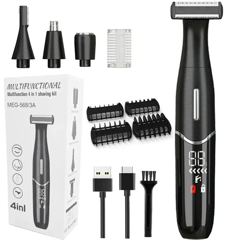 4 in 1 Unisex Intimate Areas Haircut Shaver for Men Bikini Line Face Beard hair clipper electric shaver hair trimmer