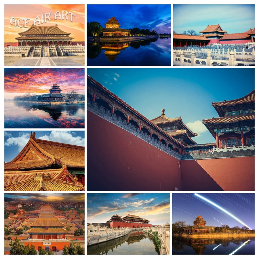 

New Full Round/Square Drills the Forbidden City Beijing Landscape 5D DIY Diamond Painting Embroidery Mosaic Art Wall Decoration