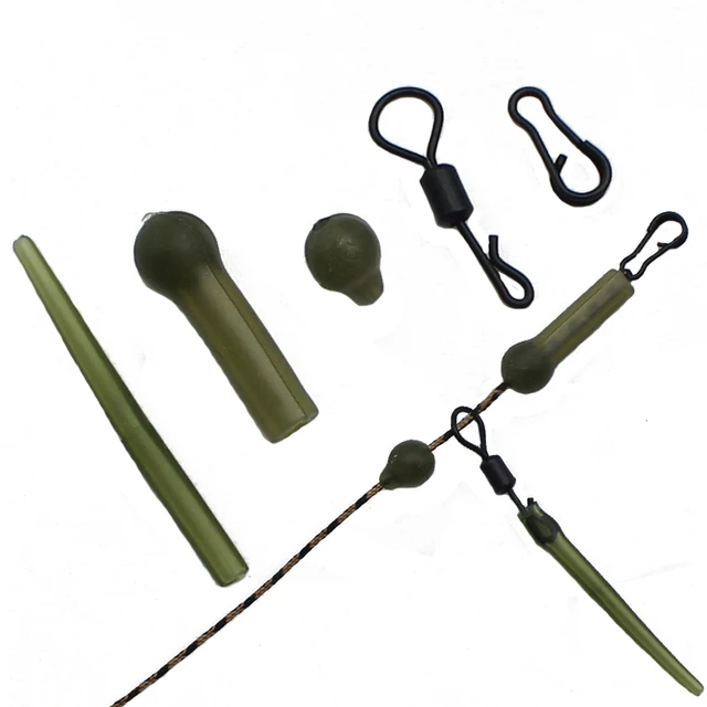 25PCS Carp Fishing Accessories Kit Helicopter Rig Anti-Tangle Sleeves  Fishing Boxes Chod Bead For Carp