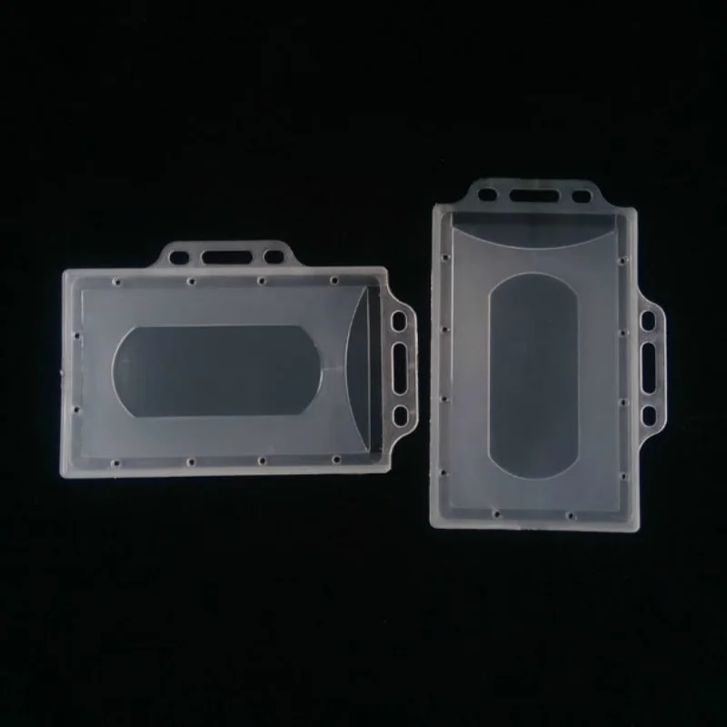 

5pcs/set Transparent Dual Purpose ID Tag Name Badges Holder Cover Staff Pass Work Card Protective Case Sleeve 91*68mm