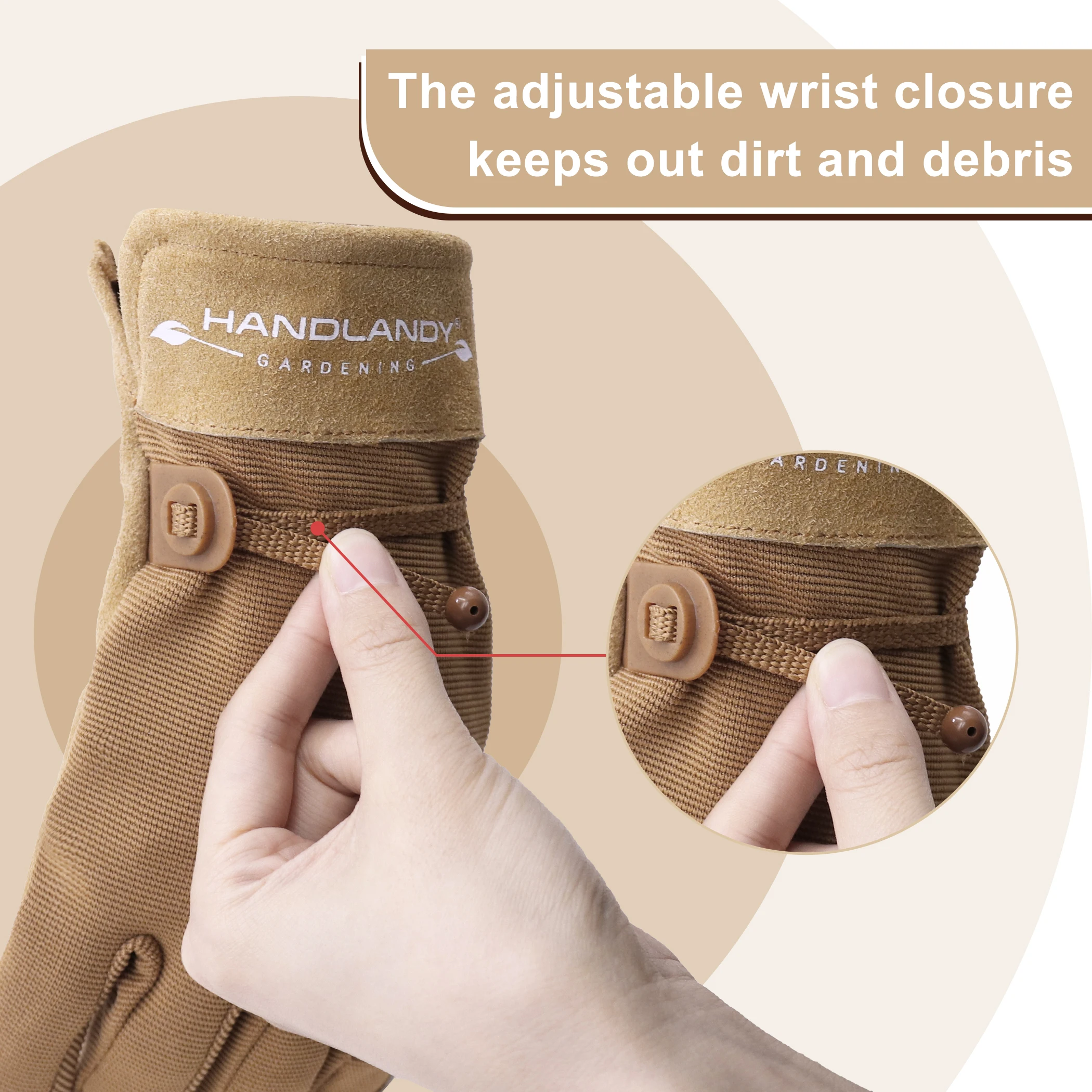 HANDLANDY Gardening Gloves for Women Flexible & Durable Breathable Utility Work Gloves Heavy Duty Leather Garden Yard Glove work gloves gardening gloves