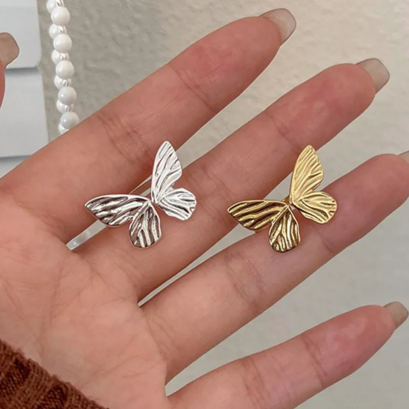Silver Color Liquid Butterfly Ring for Women Elegant Wedding Luxury Ring Party Jewelry Accessories