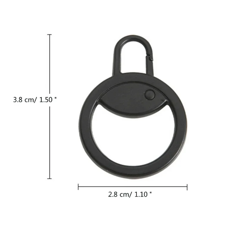 10pcs Metal Zipper Pull Slider Puller Detachable Replacement for Broken Buckle Bag Suitcase Garment Head Repair Tools