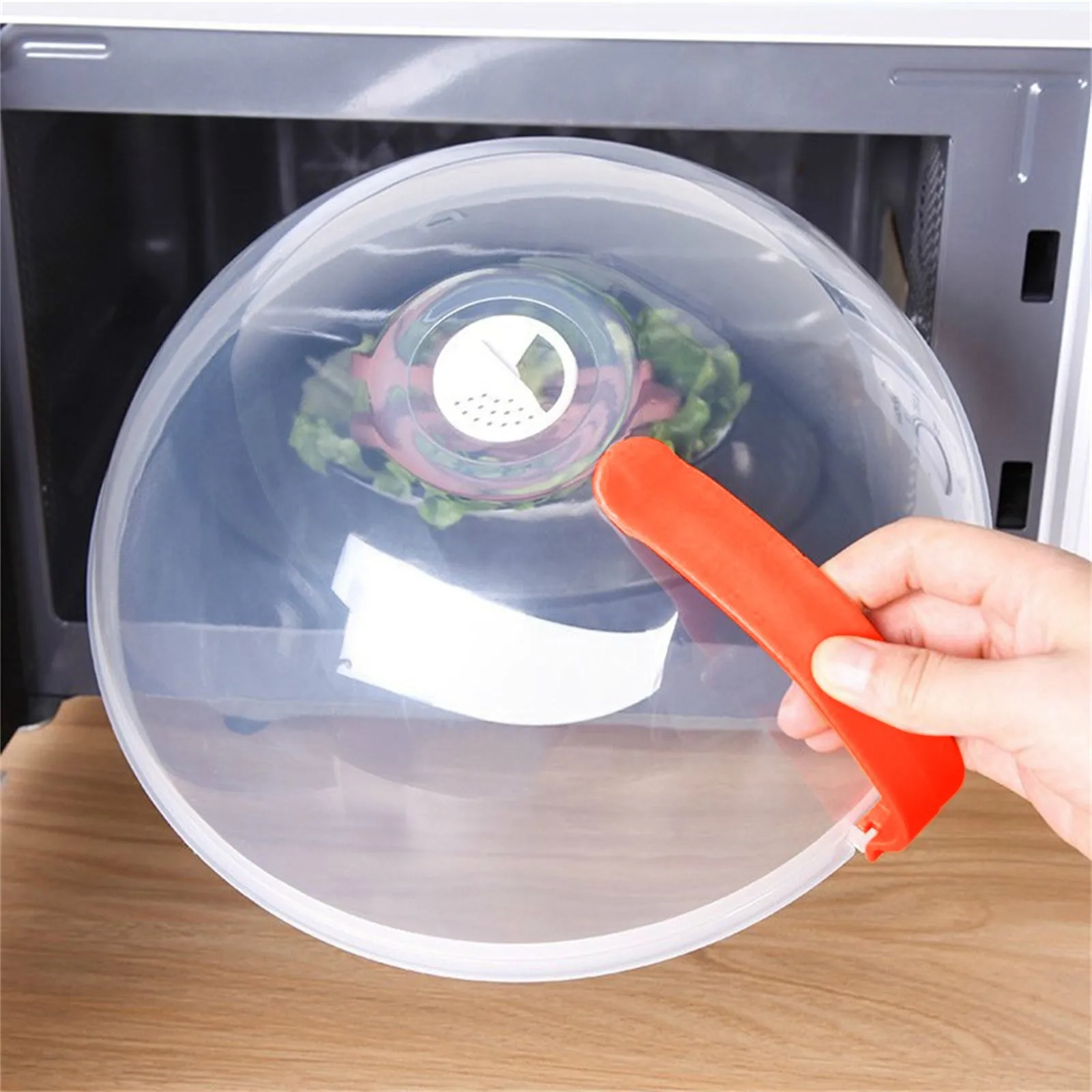 Microwave Food Cover Microwave Dust Cover Third Generation Microwave Splash Cover Thickened Transparent