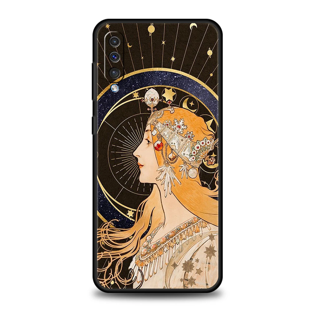 Handyhülle für Samsung Galaxy A16/A34/A24/A22/A12/A54/A52/A02/A03/A06/A70/A50/A10/A20 Weiche TPU Shell Art Poster ALPHONSE MUCHA – Detail 2