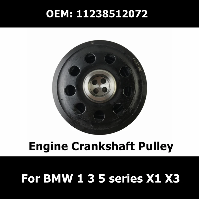 Polea de 11238512072 para BMW Serie 1, 3, 5, X1, X3, E81, E87, E88, E82, E90, E91, E92, E93, E61, N47, B37, B47, piezas de motor de coche|Correas, poleas y soportes| - AliExpress
