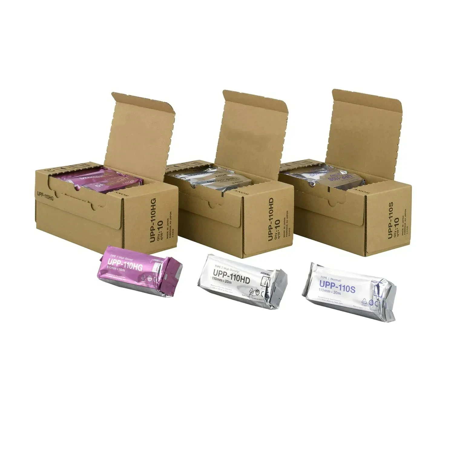  UP-890 UP-895MD UP-D895 UP-897MD UP-D897 호환 UPP-110HG 초음파 인쇄 용지, A6 사이즈, 흑백, 10 롤
