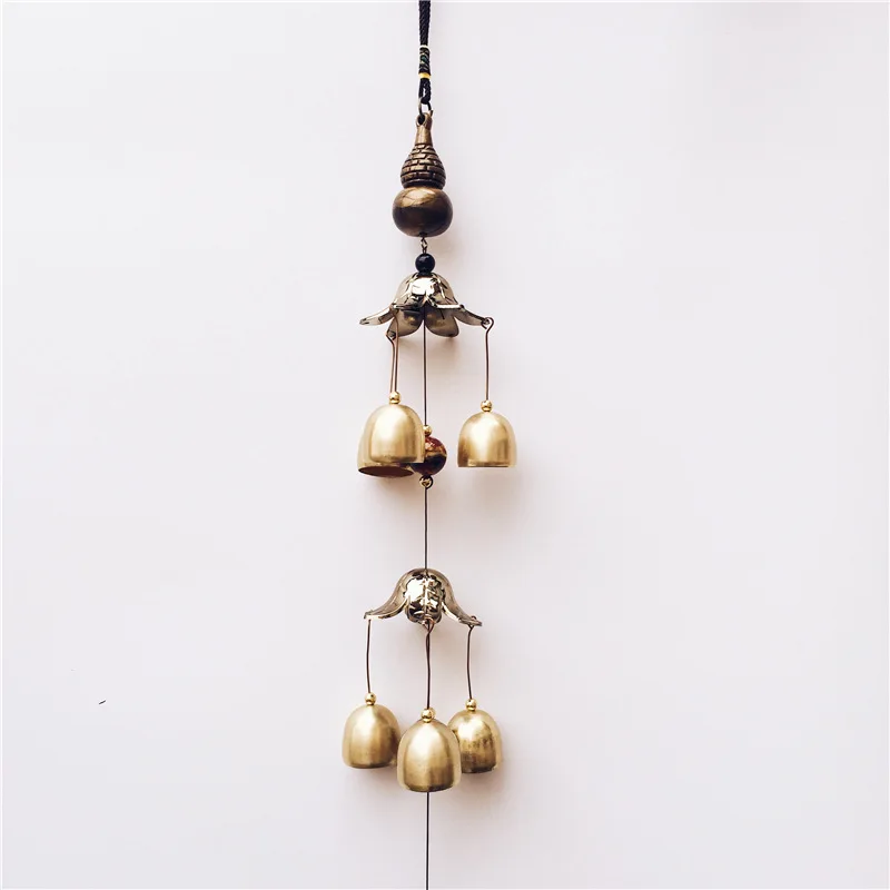 Antique Wind Chime Copper Yard Garden Outdoor Living Decoration Metal Wind Chimes Outdoor Chinese Oriental Lucky Metal Wind Bell